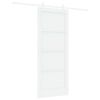 vidaXL Skyved&oslash;r Hvit 83 x 202 cm Heltre furu