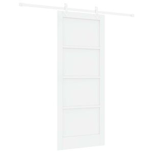 vidaXL Skyved&oslash;r Hvit 83 x 202 cm Heltre furu