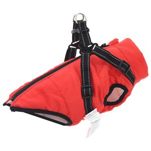 vidaXL Hund Frakk R&oslash;d L40 Fleece og polyester