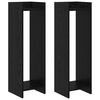 vidaXL Planteholder 2 stk. Svart Eik 30 x 30 x 100 cm Konstruert tre