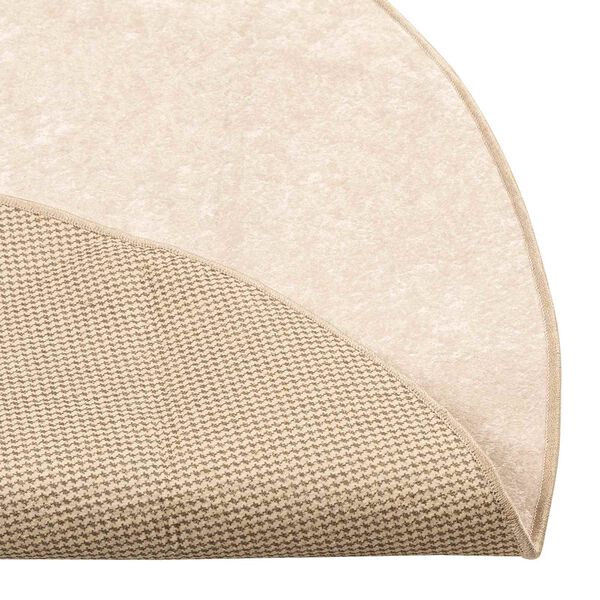 vidaXL Teppe Print Krem &Oslash; 120 cm Polyester og PVC