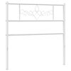 vidaXL Utskiftbar sengegavl i metall hvit 107 cm