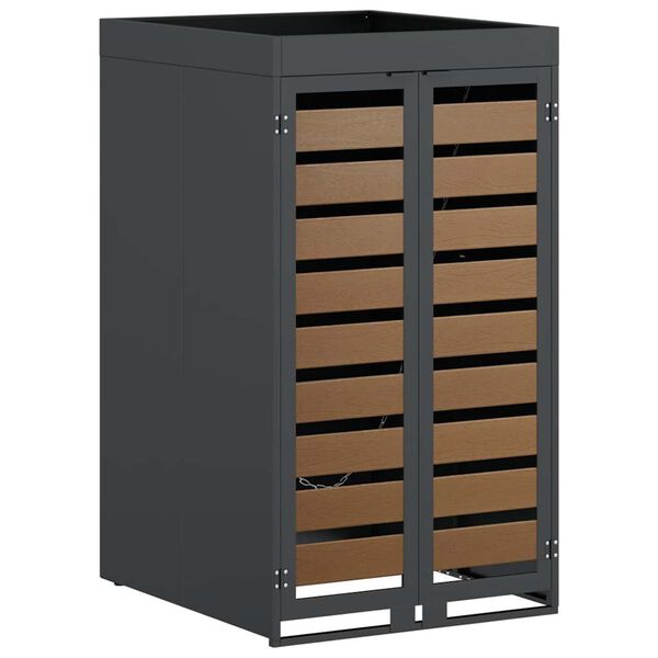 vidaXL Oppbevaring av hjulbeholder med plantertak for 240L beholder