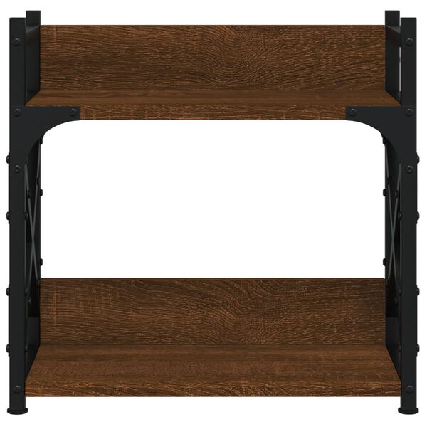 vidaXL Skriverbord 2 hyller brun eik 40x20x40 cm konstruert tre