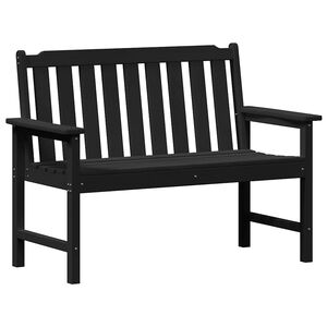 vidaXL Hagebenk Svart 120 x 59 x 88 cm HDPE