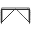 vidaXL Utebord Svart 80 x 40 x 40 cm PE Rattan og Glass