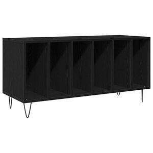 vidaXL Plateskap Svart Eik 100 x 38 x 48 cm Konstruert tre