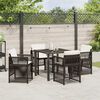 vidaXL Hage Spisegruppe 5 pcs Brun Poly rattan