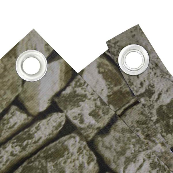 vidaXL Balkongskjerm med steinutseende 300x90 cm PVC