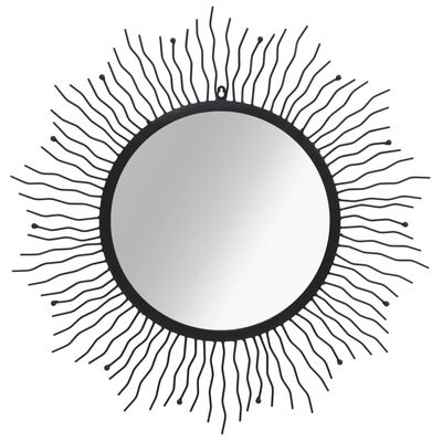 vidaXL Veggspeil solstråle 80 cm svart