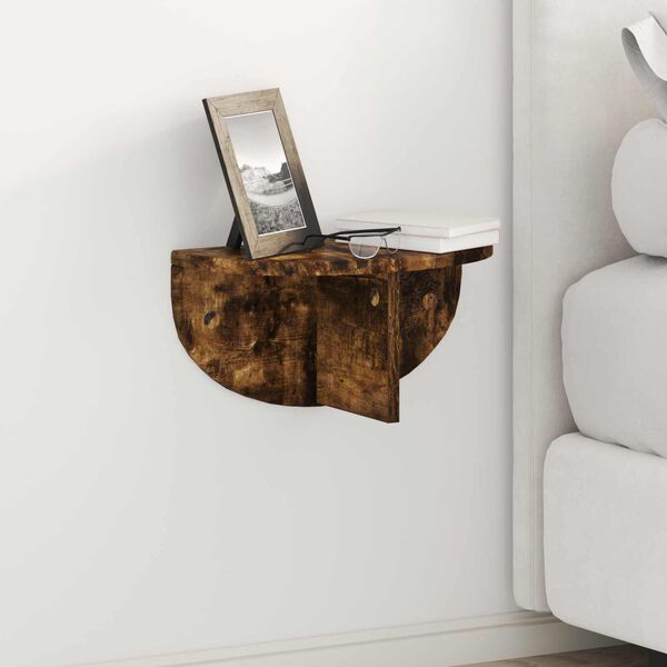 vidaXL Vegghylle Veggmontert R&oslash;kt eik 38 x 19 x 19 cm Konstruert tre