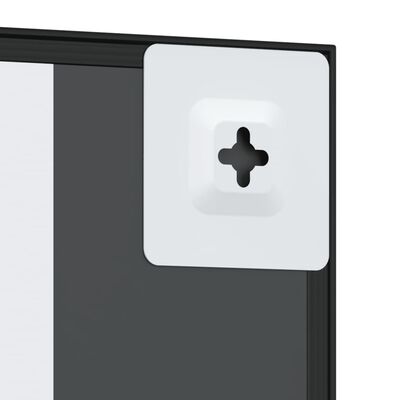 vidaXL Veggspeil svart 30x60 cm rektangel jern