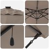vidaXL Parasoll Gråbrun 286 x 285 x 270 cm Aluminium