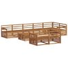 vidaXL Utend&oslash;rs sofa-sett 9 pcs Naturlig Solid akasietre