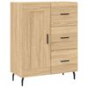 vidaXL Highboard sonoma eik 69,5x34x180 cm konstruert tre