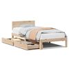 vidaXL Sengeramme med skuffer 75x190 cm heltre furu