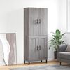 vidaXL Highboard gr&aring; sonoma 69,5x34x180 cm konstruert tre
