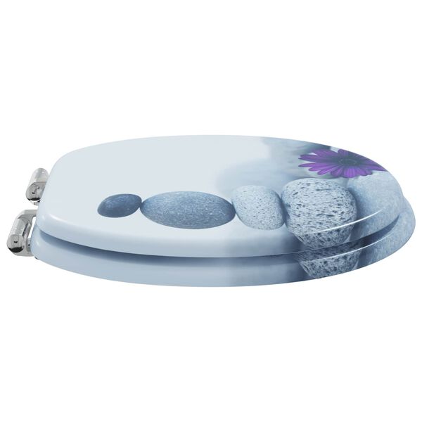 vidaXL Toalettsete Gr&aring; 44 x 38 cm MDF-plater