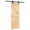 vidaXL Skyved&oslash;r Naturlig og svart 70 x 210 cm Massiv Furu Tre