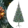 vidaXL Kunstig juletre med 300 LED med stativ gr&oslash;nn 210 cm PVC og st&aring;l