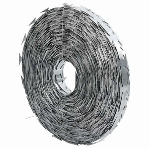 vidaXL Razor Wire s&oslash;lv 5000 x 1,9 cm Galvanisert st&aring;l