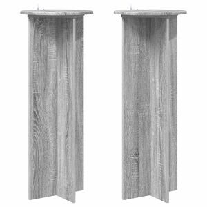 vidaXL Planteholder 2 stk. Gr&aring; sonoma &Oslash;40 x 100 cm Konstruert tre