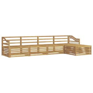 vidaXL Utend&oslash;rs sofa-sett 5 pcs Hvit Solid akasietre