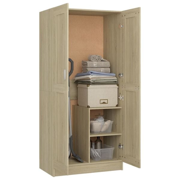vidaXL Garderobe sonoma eik 82,5x51,5x180 cm konstruert tre