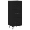vidaXL Highboard svart 34,5x34x180 cm konstruert tre