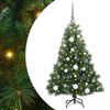 vidaXL Kunstig juletre med 150 LED med stativ gr&oslash;nn 120 cm PE og PVC