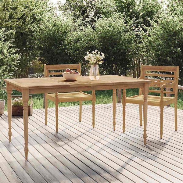 vidaXL Sammenleggbart barbord 90x65x105 cm heltre teak