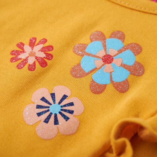 T-skjorte for barn med lange ermer m&oslash;rkeoker 104