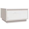 vidaXL Salongbord hvit 55x56x32 cm heltre furu