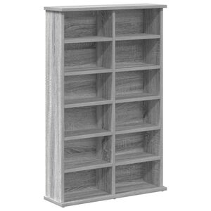 vidaXL CD skap Gr&aring; Sonoma 60 x 17 x 92 cm Konstruert tre