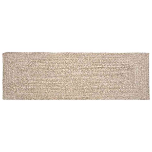 vidaXL Teppe Naturlig og hvit 60 x 300 cm Jute