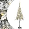 vidaXL Juletre med 150 LED med stativ Hvit 120 cm PE og st&aring;l