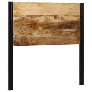 vidaXL sengegavl 100 cm heltre mango og jern