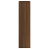 vidaXL Skoskap med speil 2 lag brun eik 63x17x67 cm