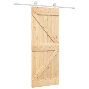 vidaXL Skyved&oslash;r Naturlig og Hvit 80 x 210 cm Heltre furu
