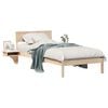 vidaXL Sengestamme med hodegjerde Brun 100 x 200 cm Massiv furu