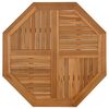 vidaXL Bordplate 90x90x2,5 cm &aring;ttekantet heltre teak