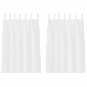 vidaXL Voile Gardin med gardiner 2 pcs Hvit 140 x 140 cm Polyester