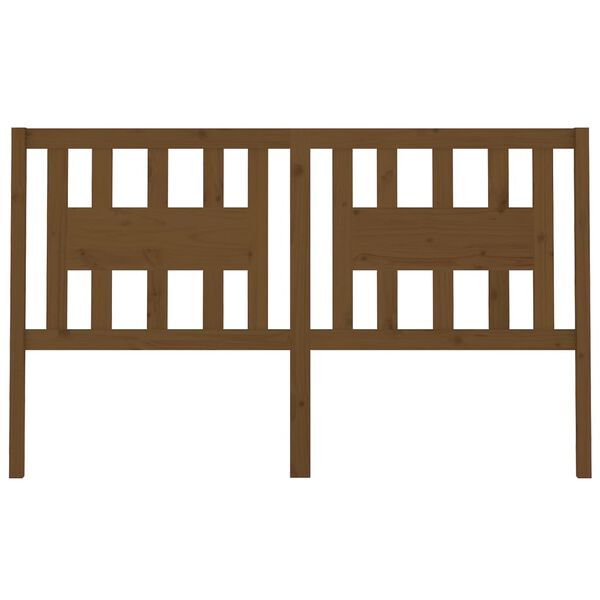 vidaXL Sengegavl honningbrun 156x4x100 cm heltre furu