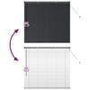 vidaXL Vindu Persienne med gardiner Svart Aluminium