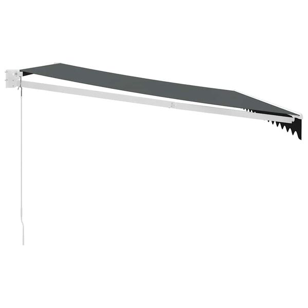vidaXL Uttrekkbar markise antrasitt 4,5x3 m stoff og aluminium