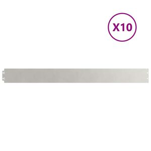 vidaXL Plenkanter 10 stk 10x103 cm rustfritt st&aring;l