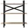 vidaXL Bokhylle Sonoma eik 100 x 33,5 x 102 cm Konstruert tre