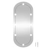 vidaXL Veggspeil med LED-lys 45x100 cm glass oval