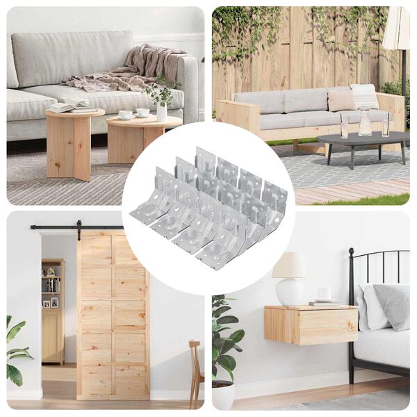 vidaXL Konsoll 12 pcs Sinkbelagt 106 x 55 x 1,5mm St&aring;l