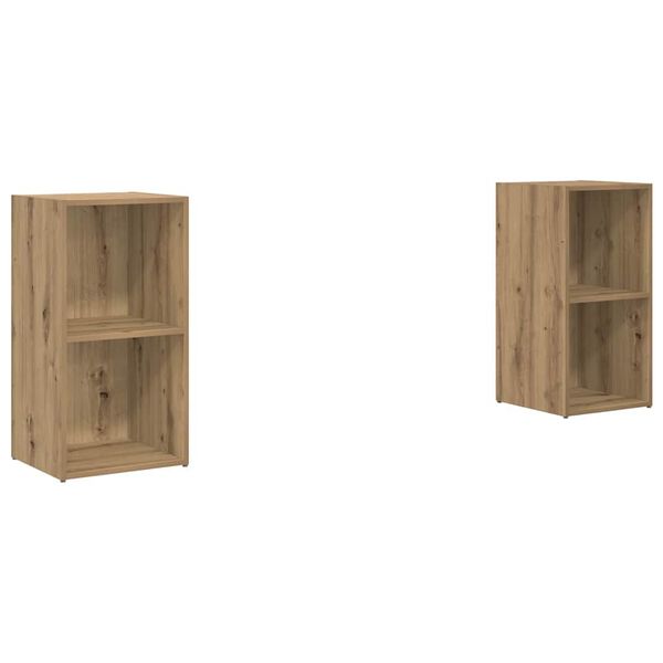 vidaXL TV-benksett 2 pcs Artisan Eik 72 x 35 x 36,5 cm Konstruert tre